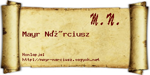 Mayr Nárciusz névjegykártya